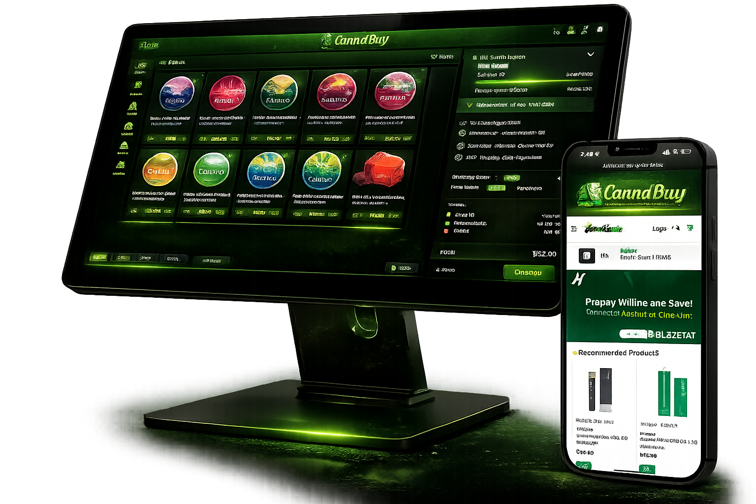CannaBuy POS and mobile checkout interface